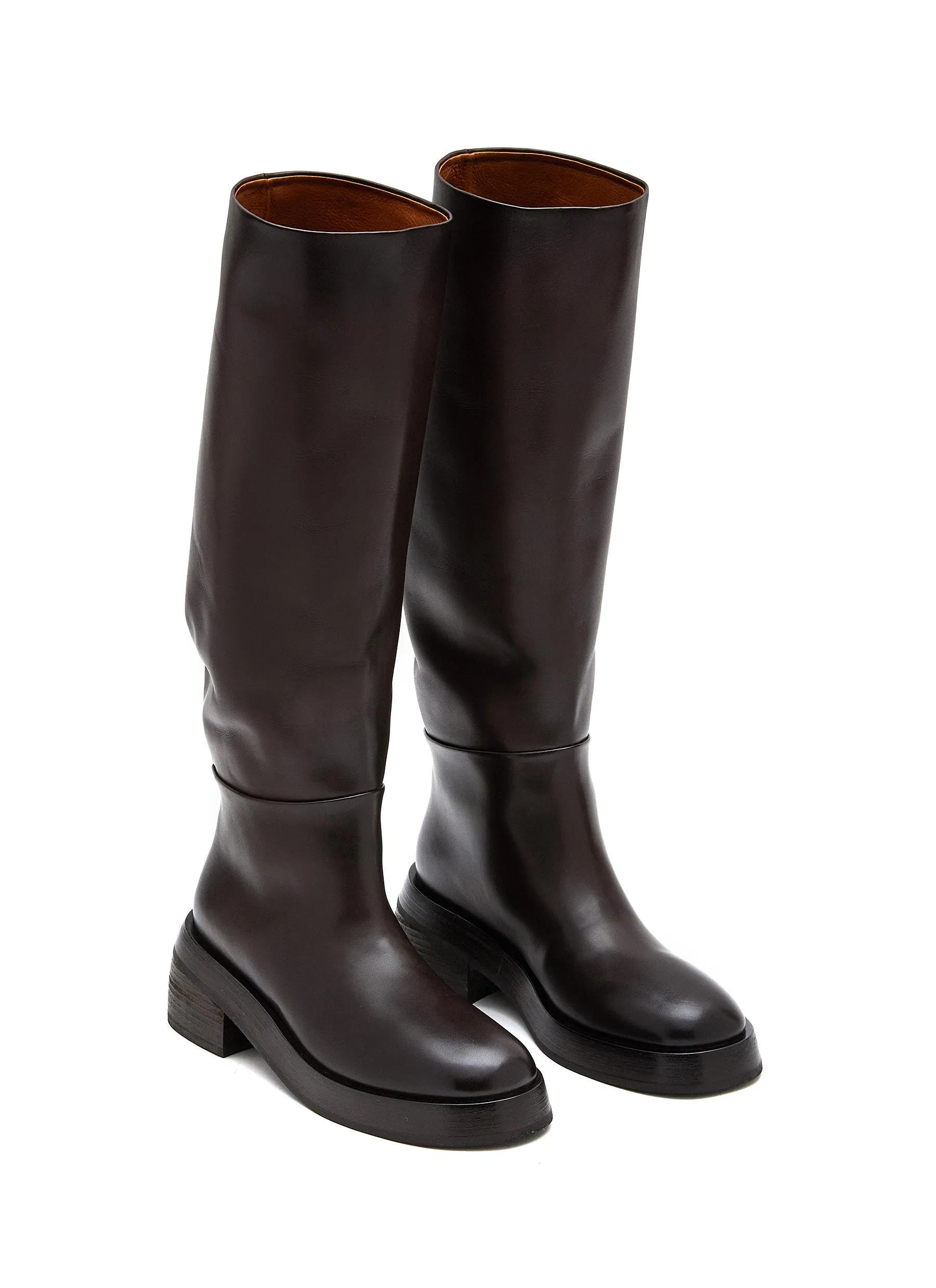 -----------MARSÈLL ---- ------------ ----Fondello Leather Tall Boots --