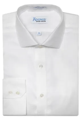 Adonis 100% Cotton Non Iron White Dress Shirt