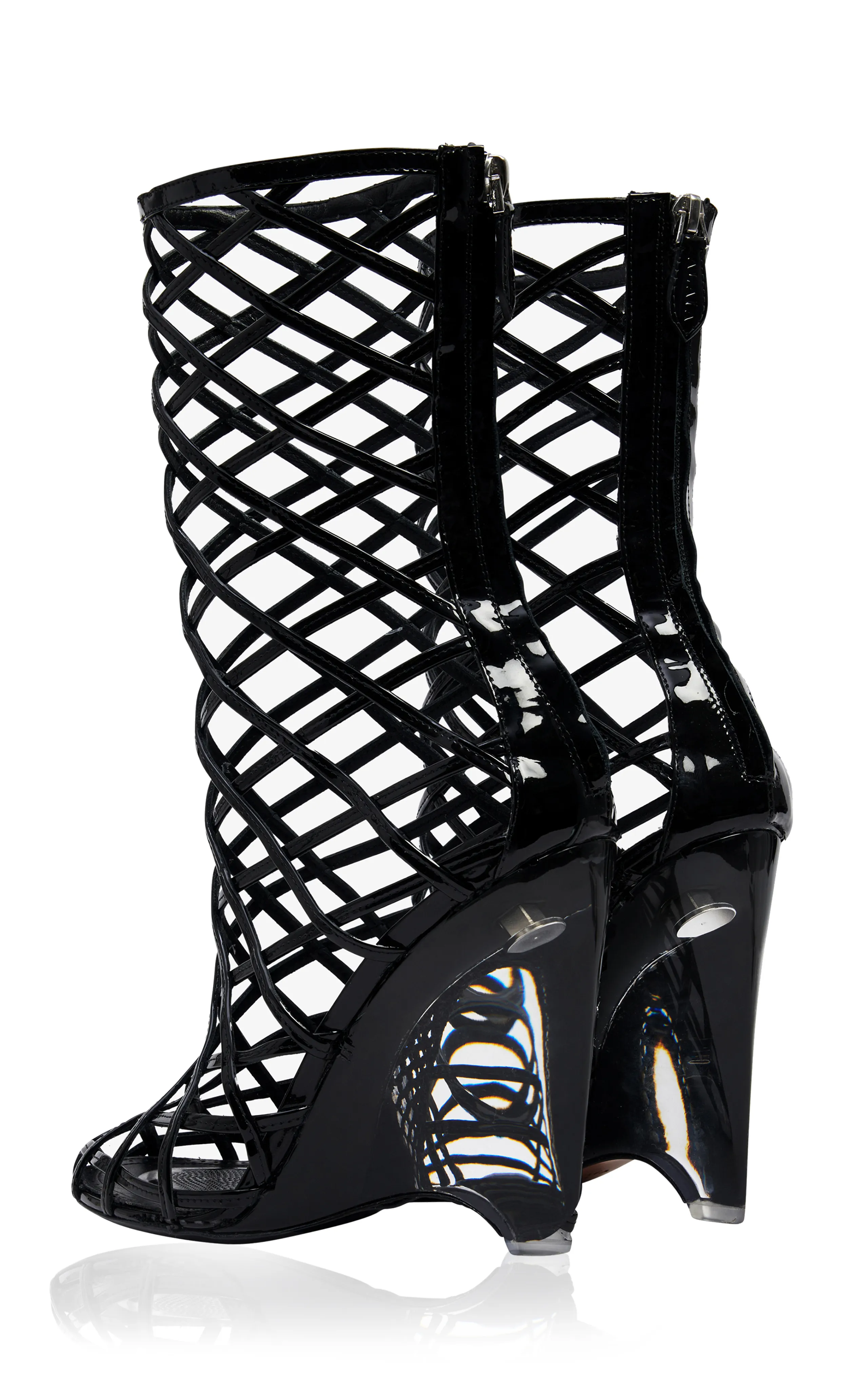 ALAÏA Wedge Leather Boots