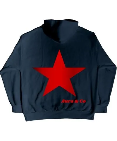 Aura & Co Women's Red / Blue Red Star Hoodie