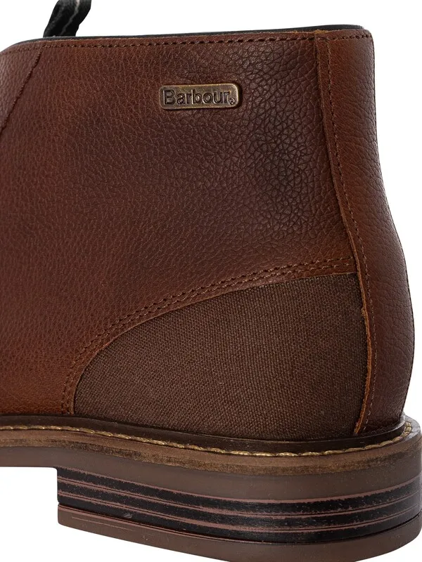 Barbour Readhead Leather Boots - Teak