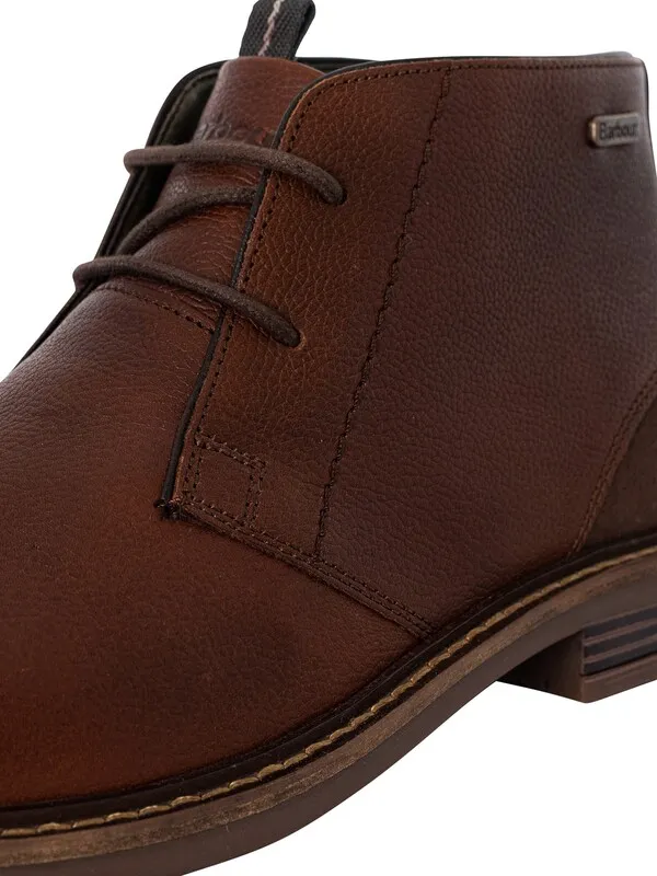 Barbour Readhead Leather Boots - Teak