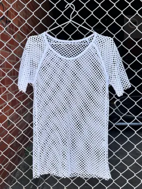 CAPTURE MESH TEE - WHITE