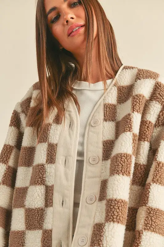 Checkered Oversized Jacket