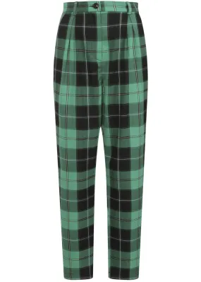 Collectif Rada Foliage Check 60's Trousers Multi