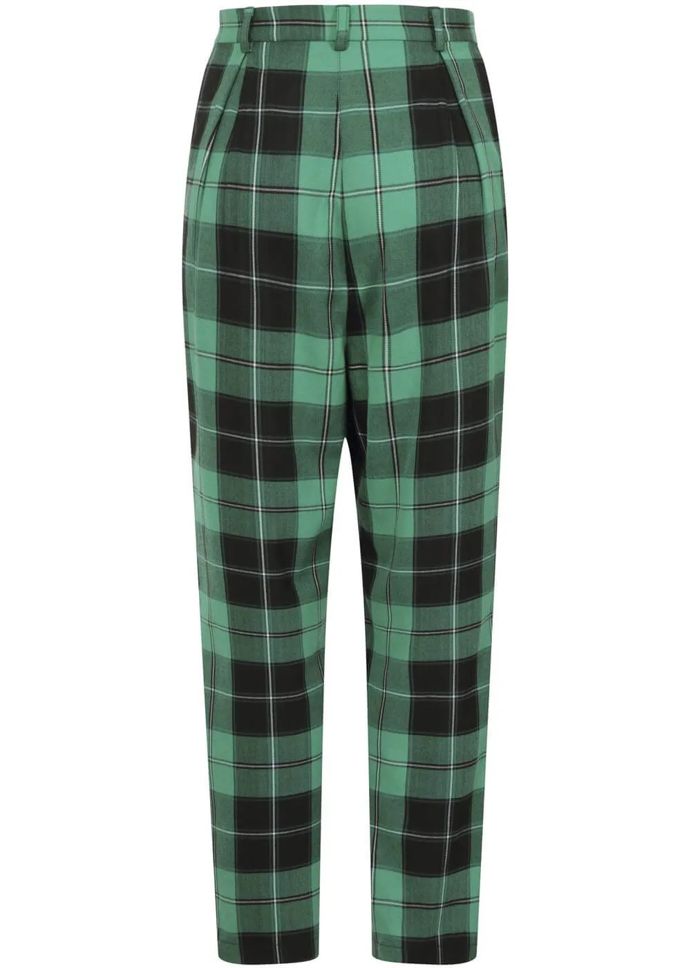 Collectif Rada Foliage Check 60's Trousers Multi