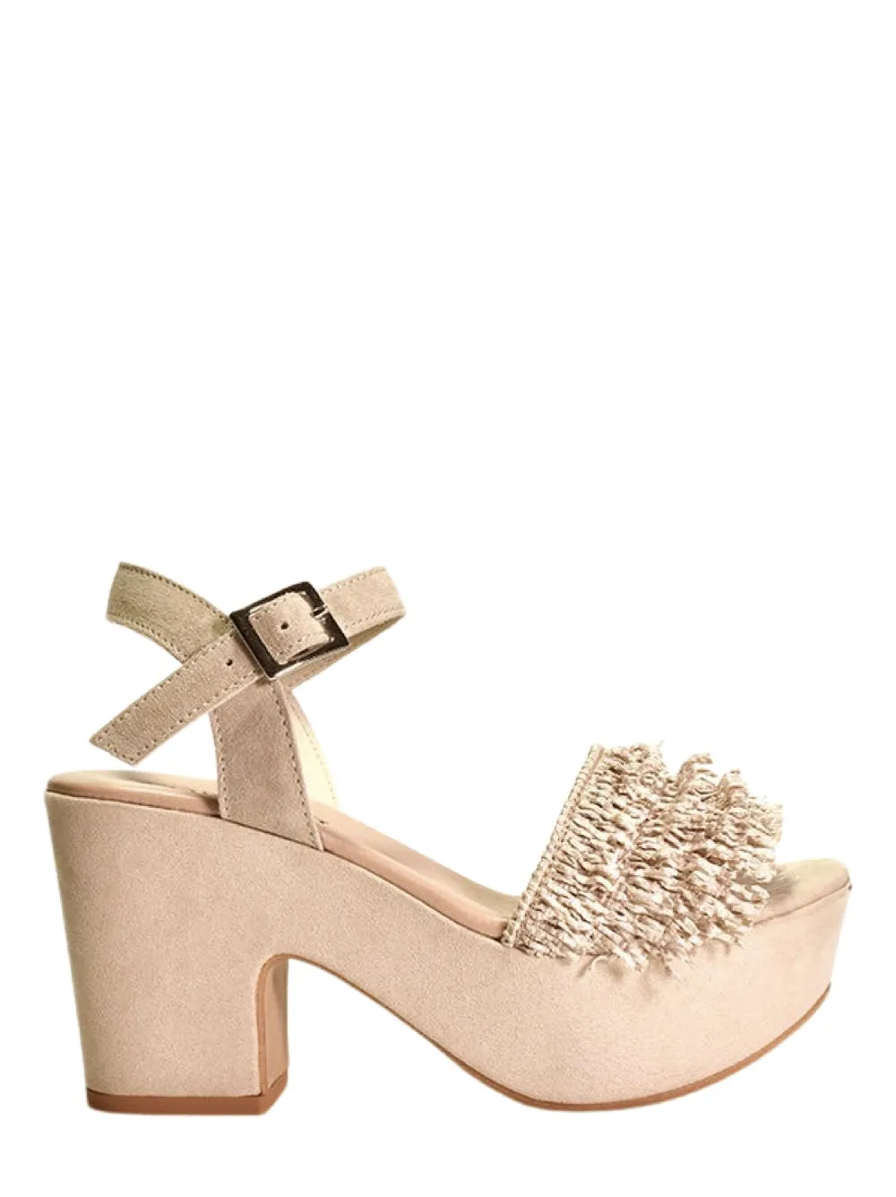 Cordani Liona Raffia Platform Sandal in Beige