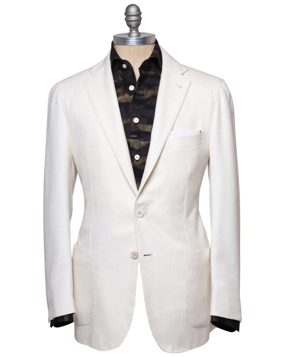 Cream Textured Sportcoat