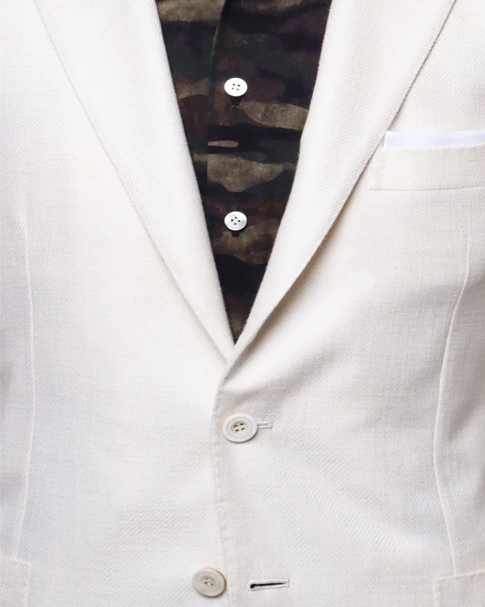 Cream Textured Sportcoat