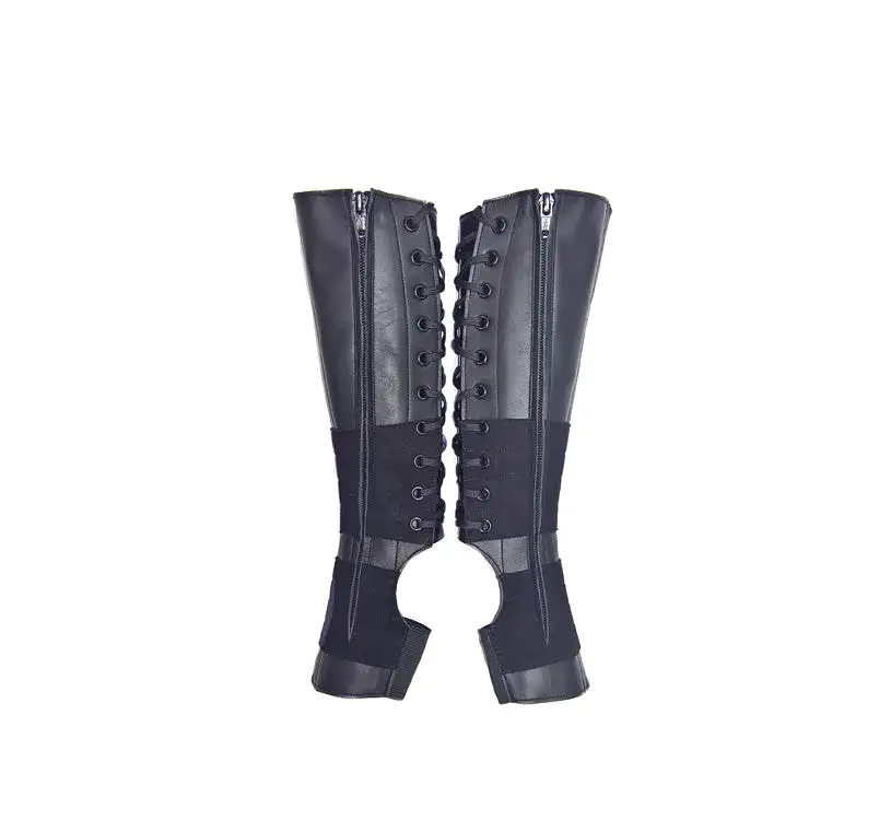 Custom CHILDRENS Classic Black Aerial Boots w/ side ZIP + Suede Grip