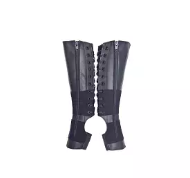 Custom CHILDRENS Classic Black Aerial Boots w/ side ZIP + Suede Grip