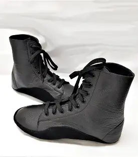 CUSTOM MADE Black Tightrope Boots - RUSH ORDER