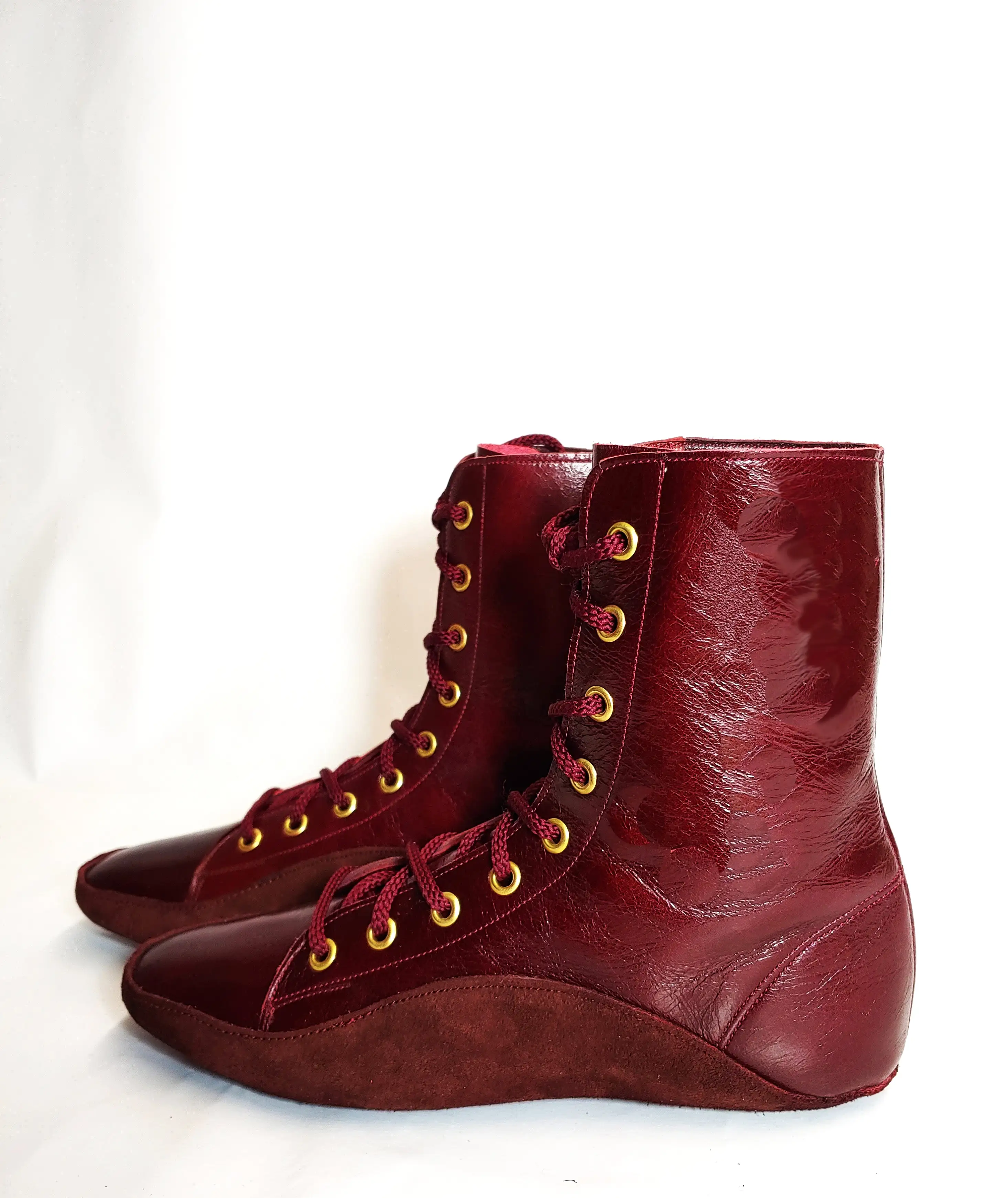 CUSTOM MADE Burgundy Tightrope Boots