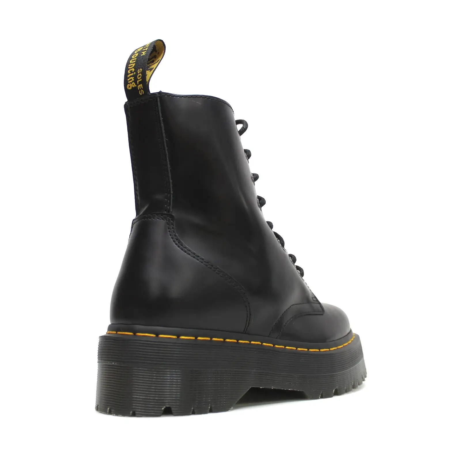 Dr. Martens Jadon Black Unisex Leather Mid-calf 8-eye Boots - UK 4