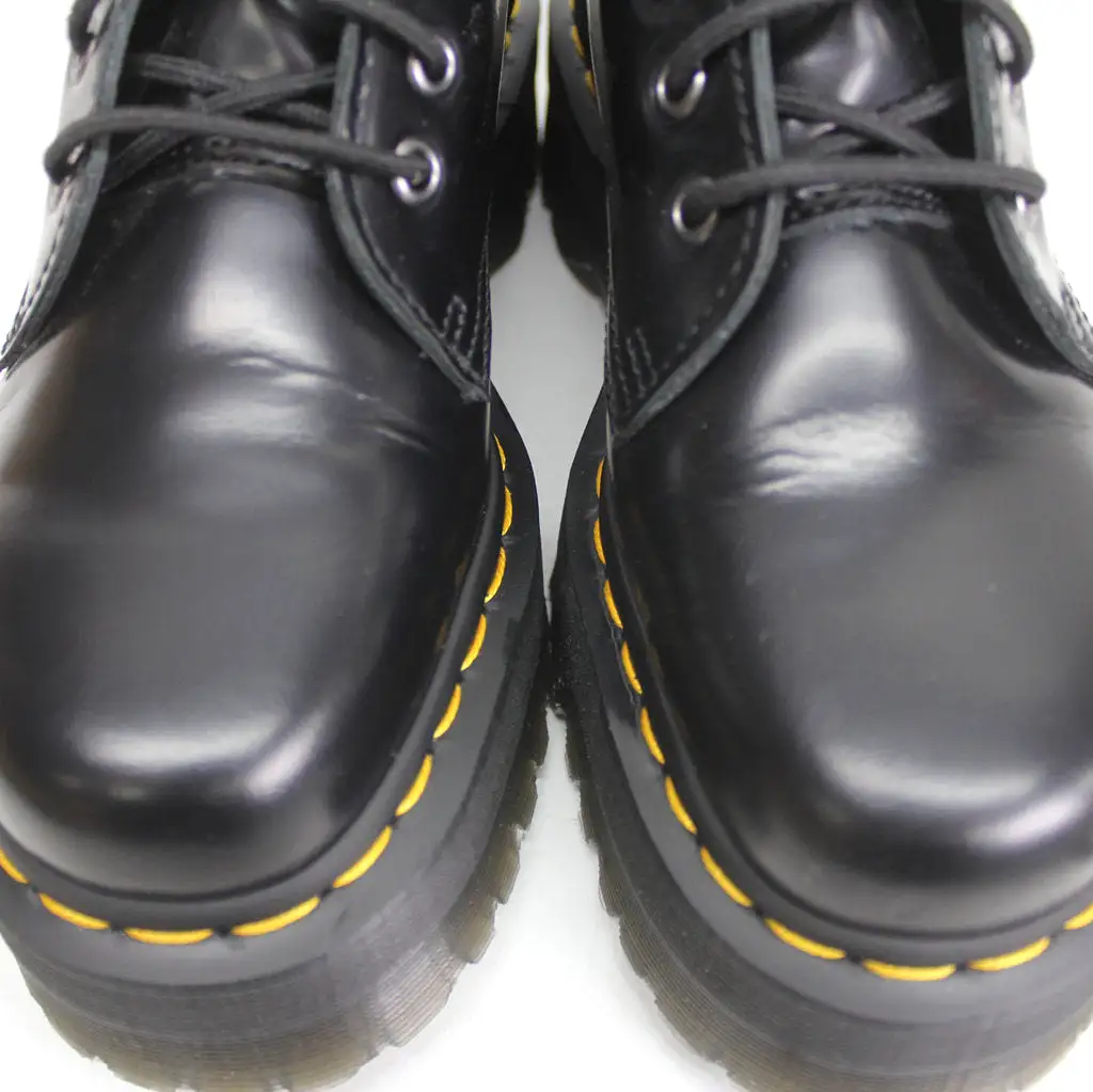 Dr. Martens Jadon Black Unisex Leather Mid-calf 8-eye Boots - UK 4