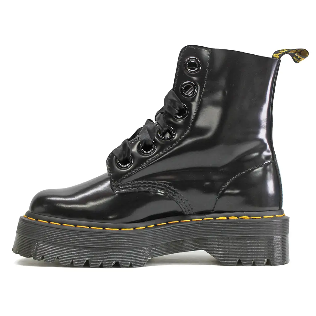 Dr. Martens Womens Boots Molly Casual Ankle Platform Leather - UK 5