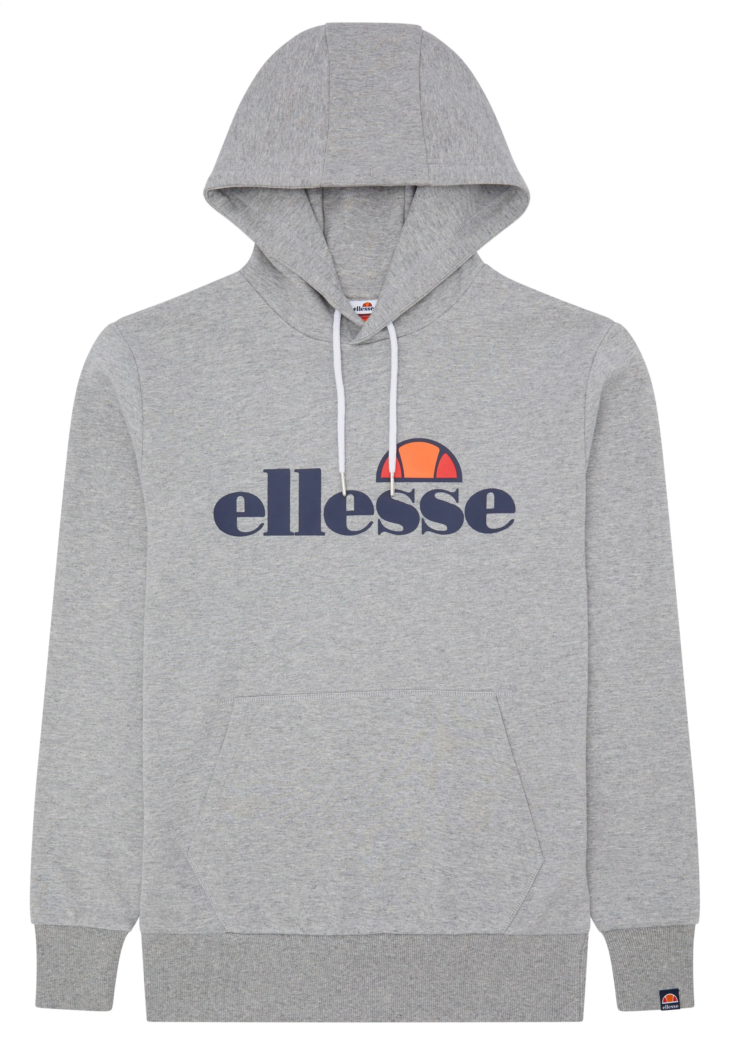 Ellesse Brisbane Logo Overhead Hoodie Grey Marl