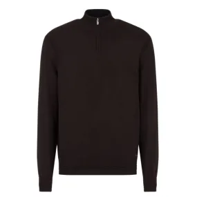 Emporio Armani - Half Zip Sweater in Chocolate Brown