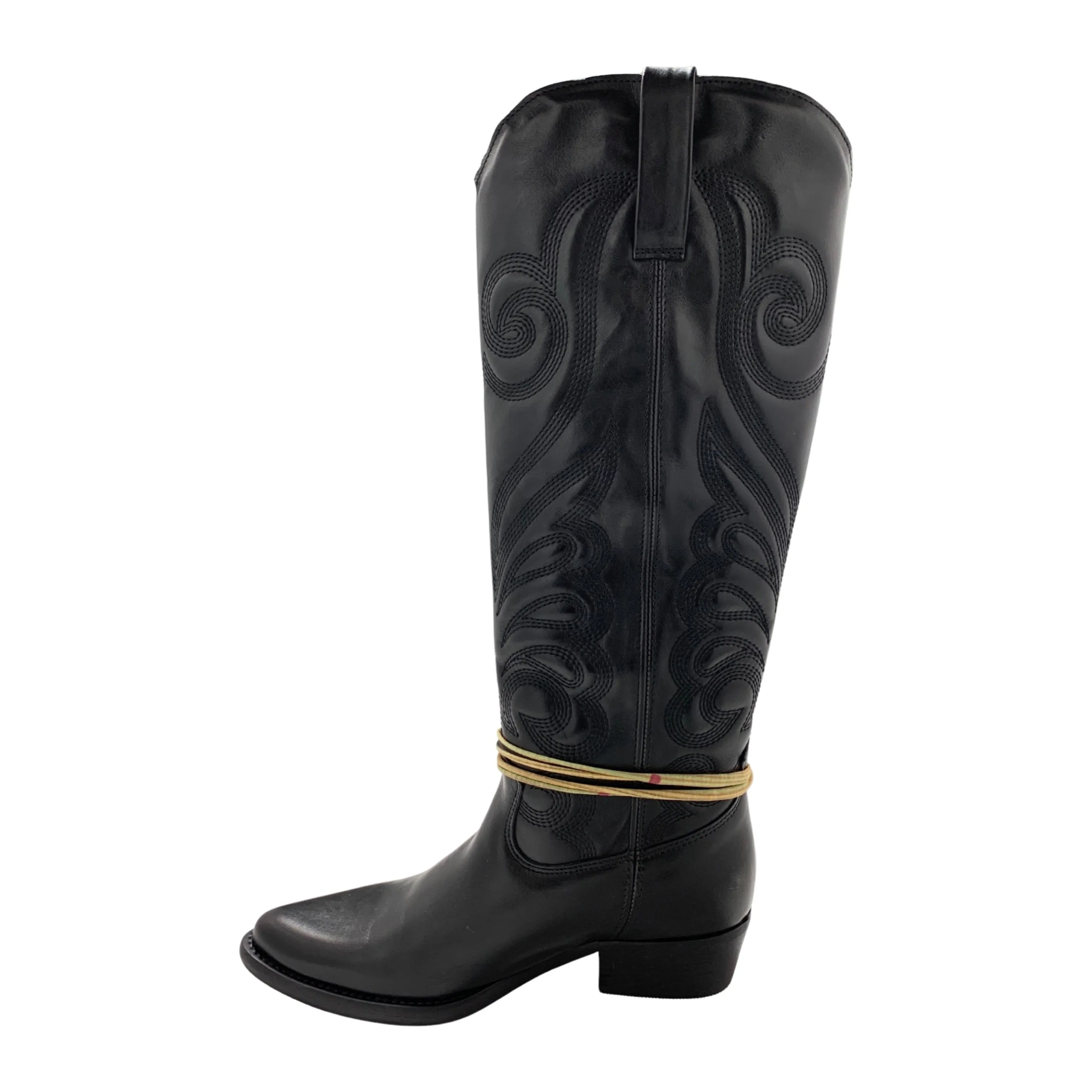 FE559 Black Cowboy Boot