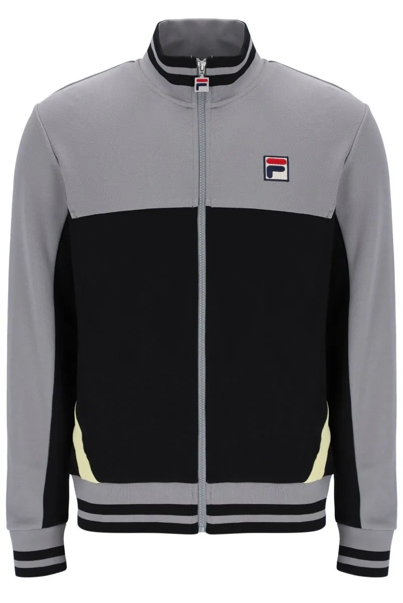 Fila Tiebreaker Funel Neck Track Jacket Black Sharkskin