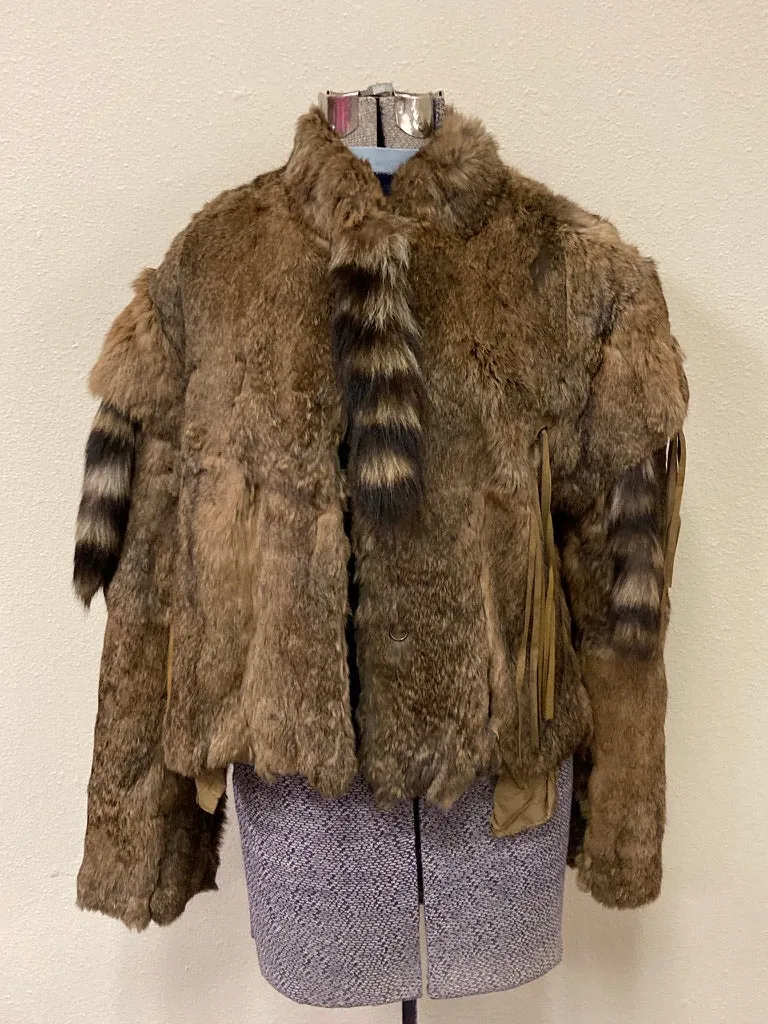 Fur Jacket with Raccoon Tails Ladies Small