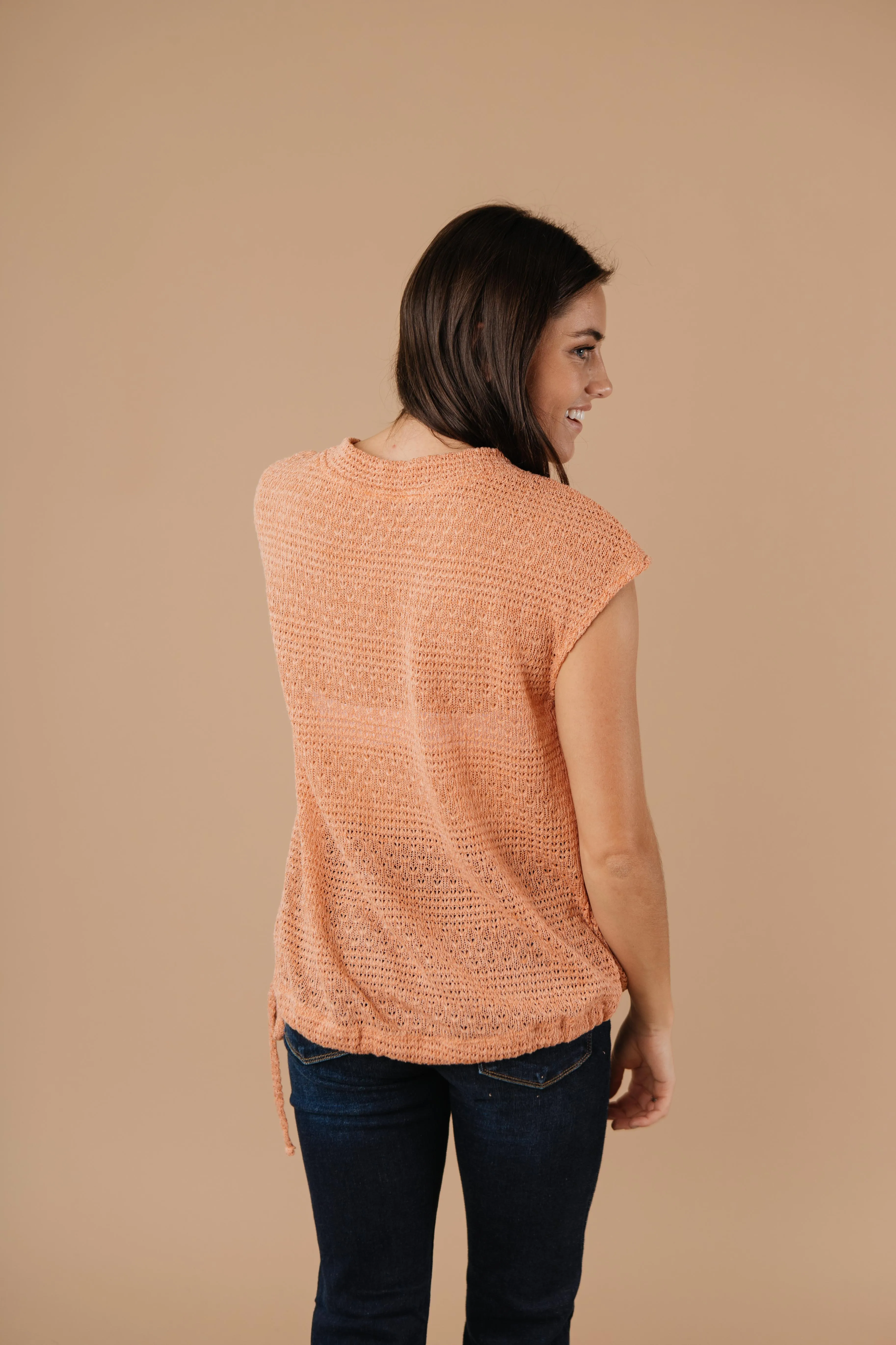 Girls Don't Sweat Sweater In Apricot - On Hand