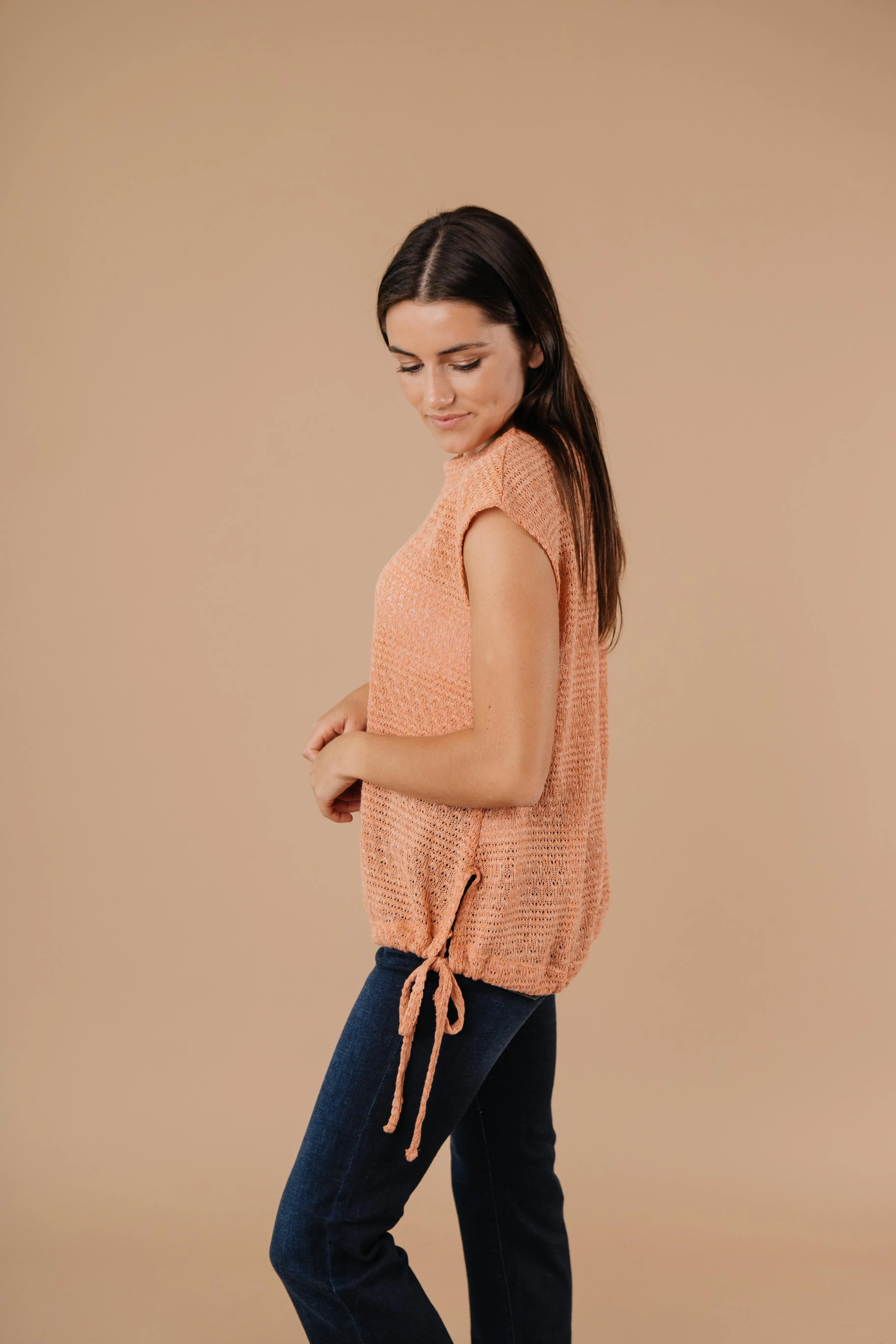 Girls Don't Sweat Sweater In Apricot - On Hand