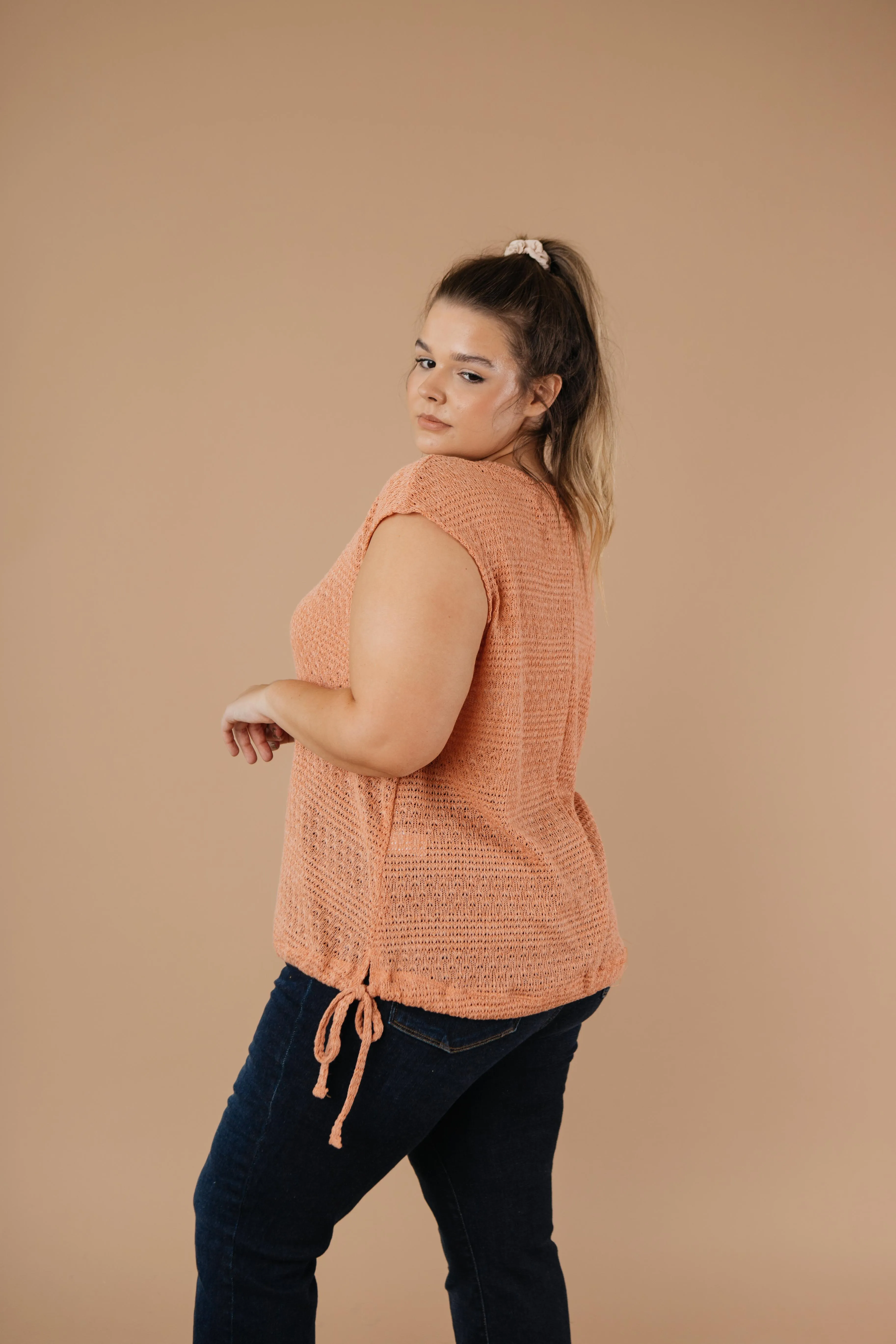 Girls Don't Sweat Sweater In Apricot - On Hand