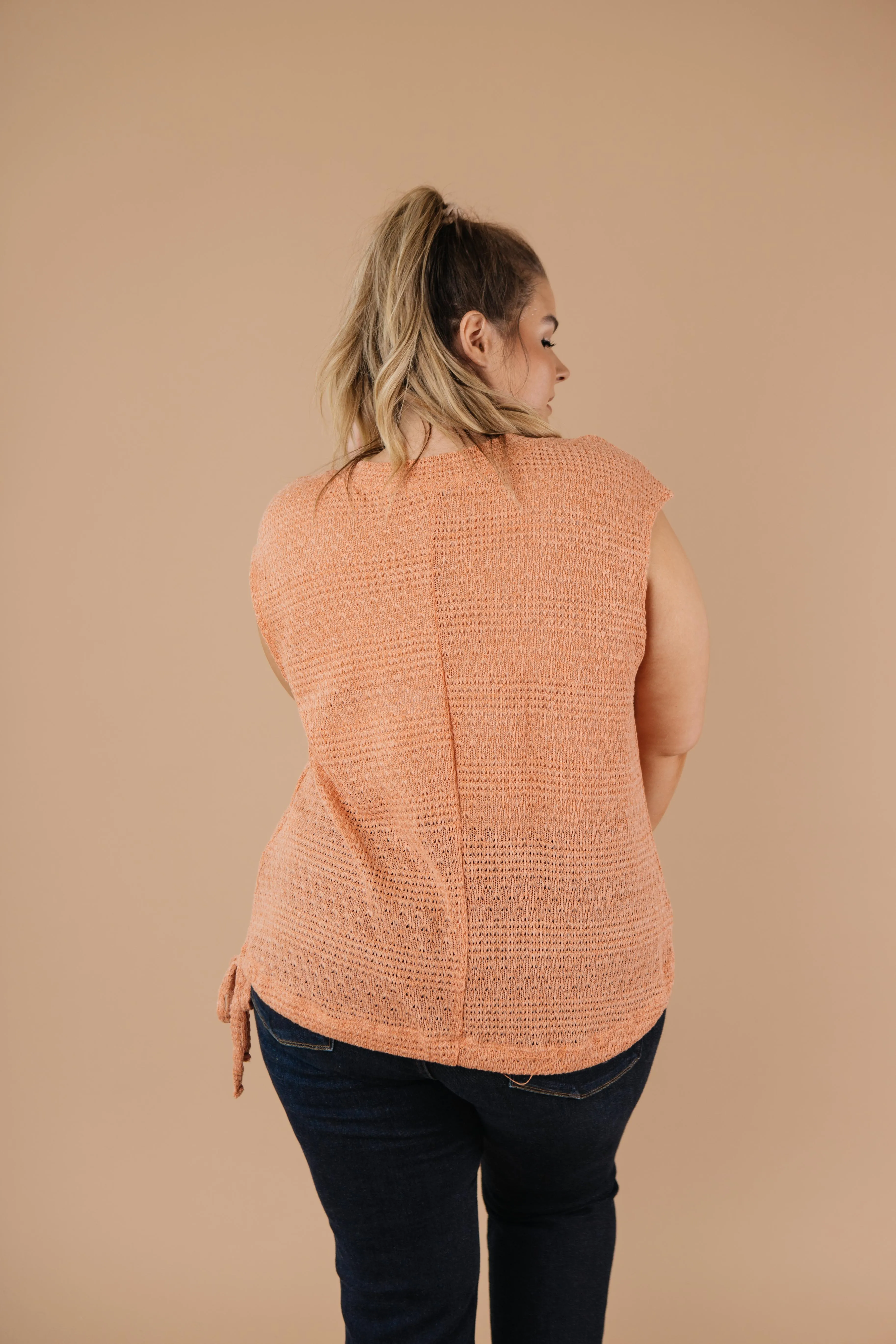 Girls Don't Sweat Sweater In Apricot - On Hand