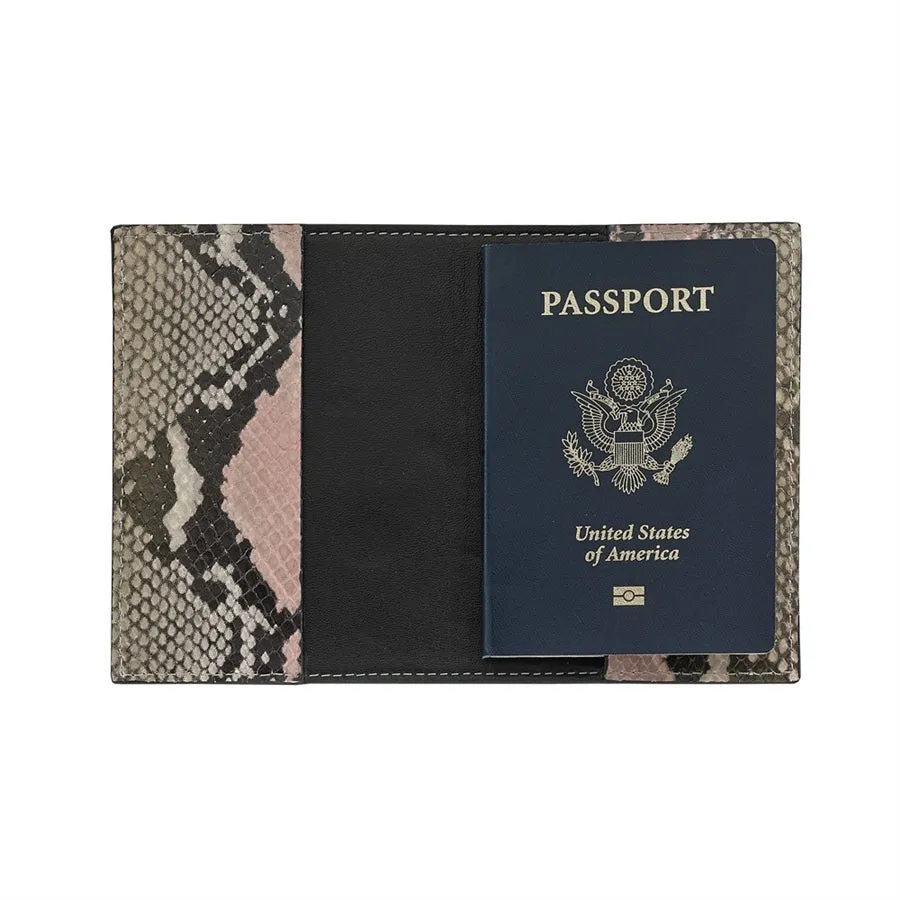 GRAPHIC IMAGE | Passport Holder | Pink Python Leather