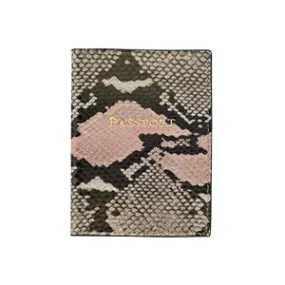 GRAPHIC IMAGE | Passport Holder | Pink Python Leather