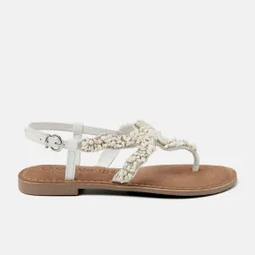 Greta Suede Dames Sandalen White