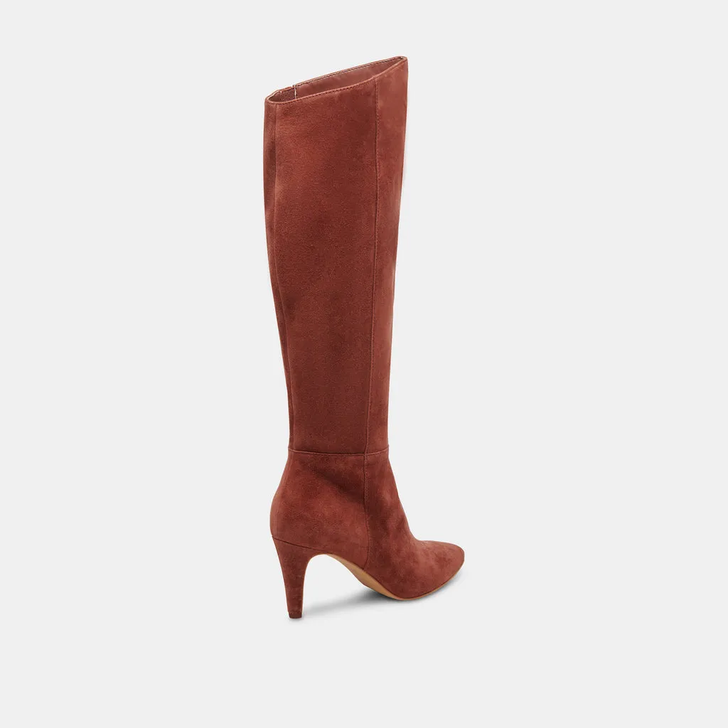 HAZE Boots Cinnamon Suede | Women's Tall Suede Boots with Heels– Dolce Vita 6908076785730