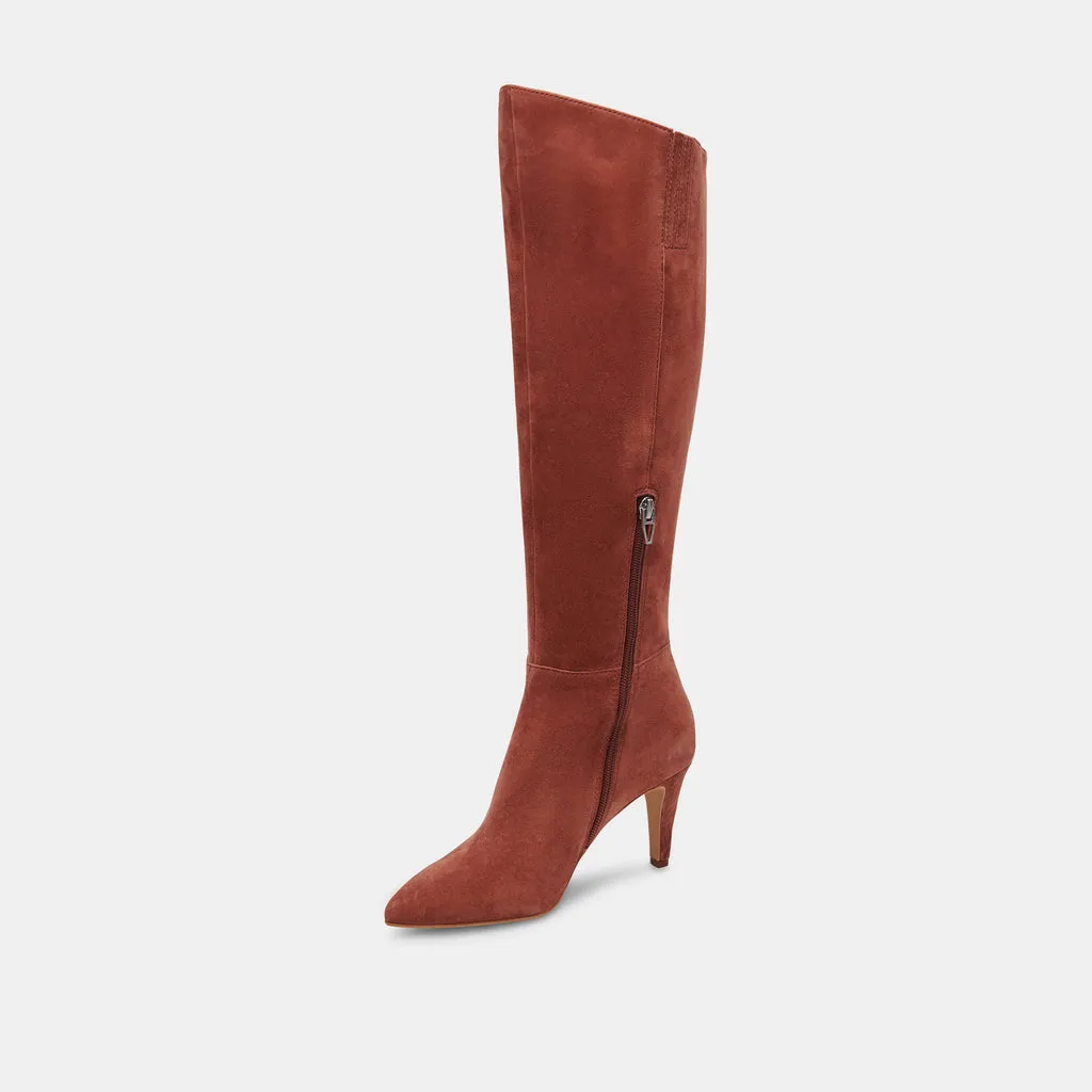 HAZE Boots Cinnamon Suede | Women's Tall Suede Boots with Heels– Dolce Vita 6908076785730