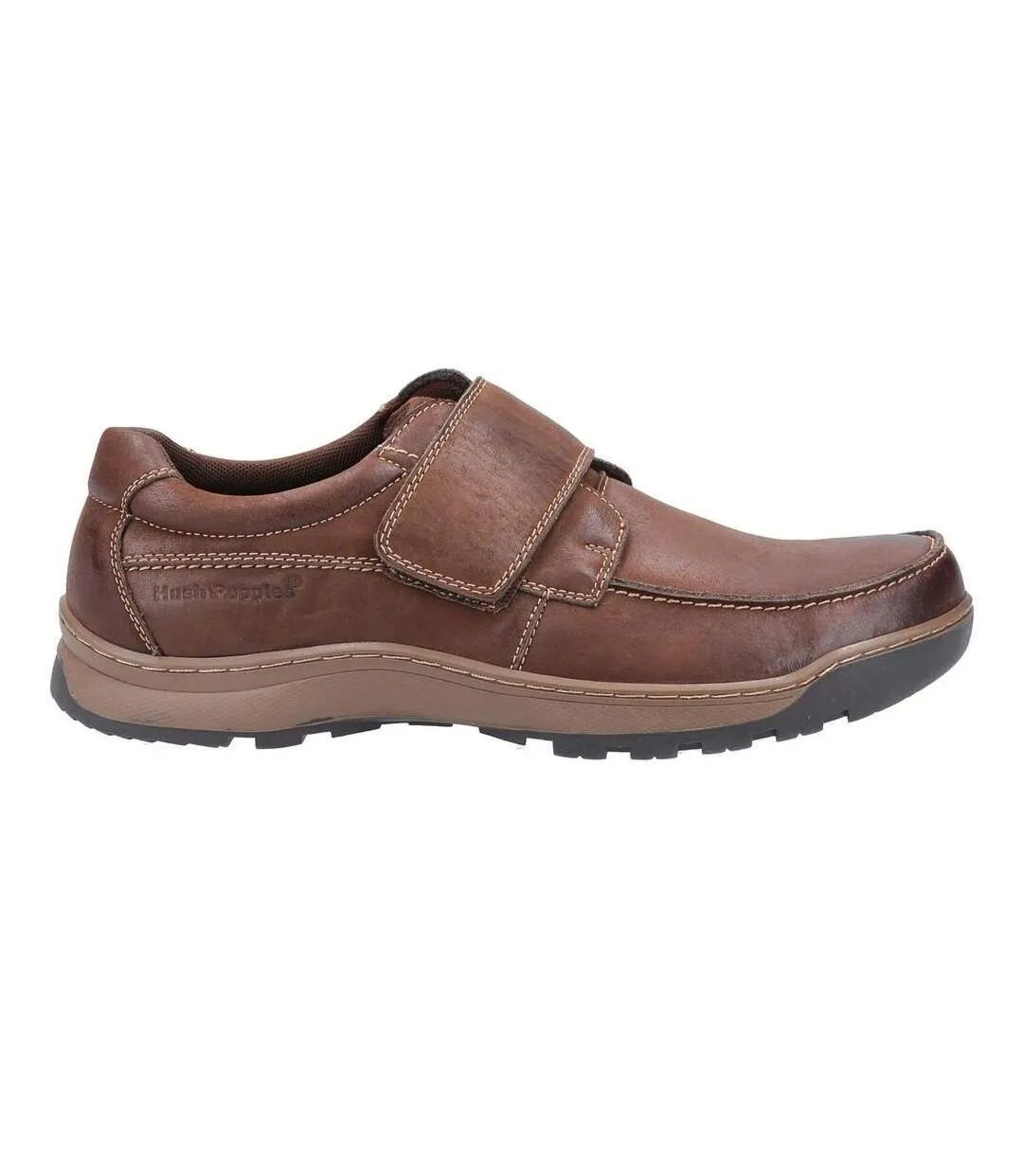 Hush Puppies Mens Casper Leather Shoes (Brown) - UTFS7397