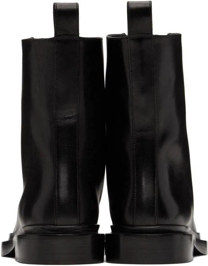 Jil Sander Black Leather Boots