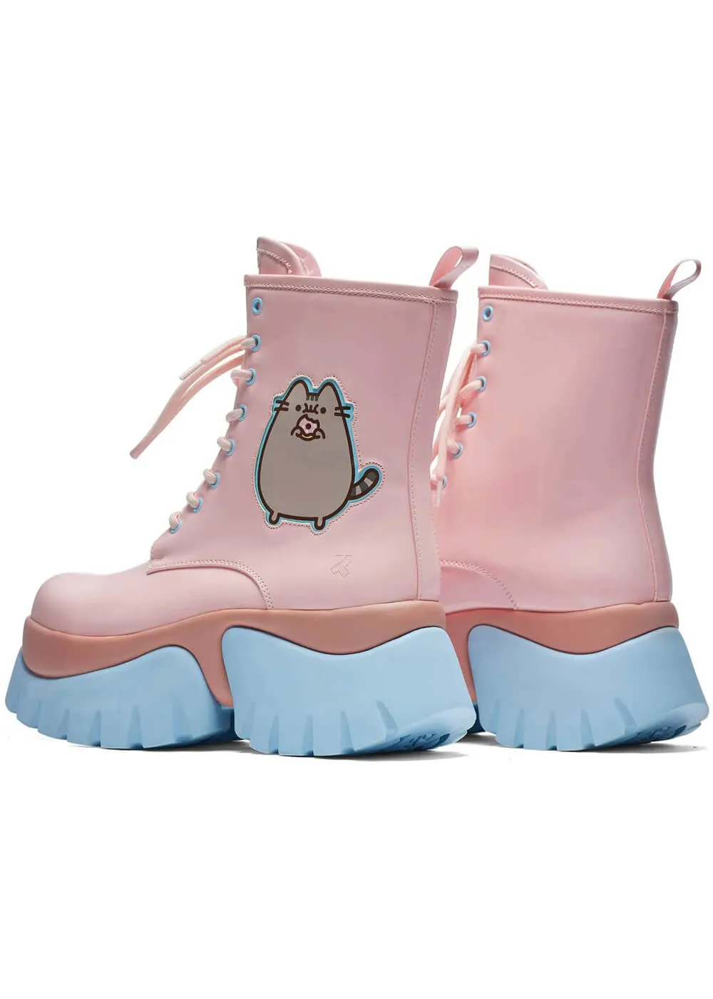 Koi x Pusheen Doghnuts Pastel Patent Boots Pink