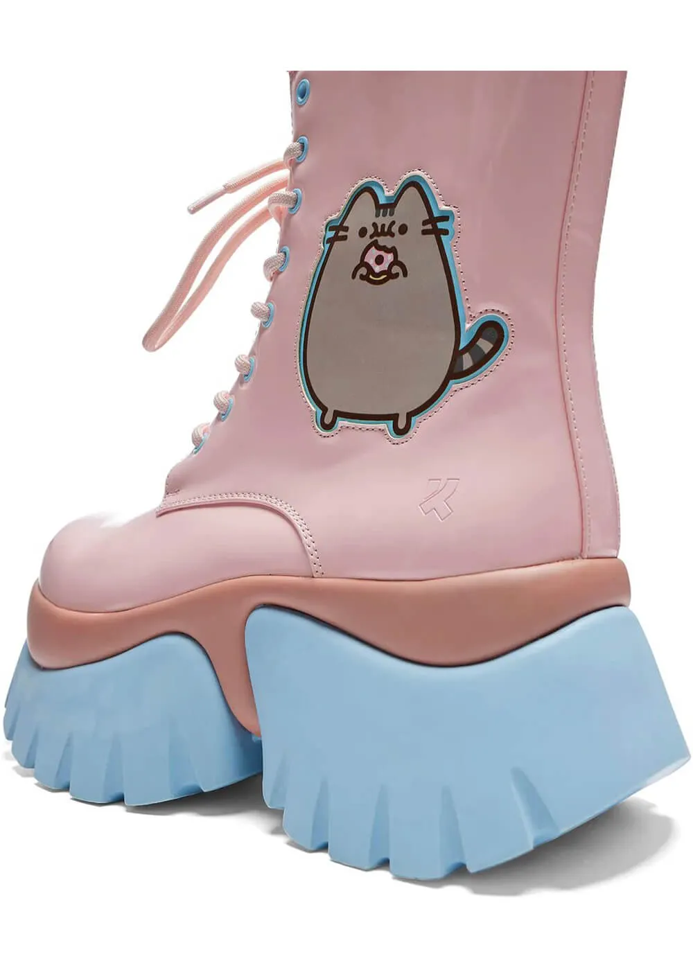 Koi x Pusheen Doghnuts Pastel Patent Boots Pink