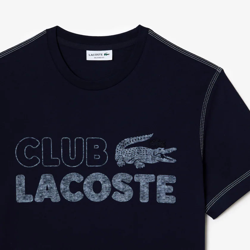 LACOSTE Men’s Vintage Print Organic Cotton T-Shirt