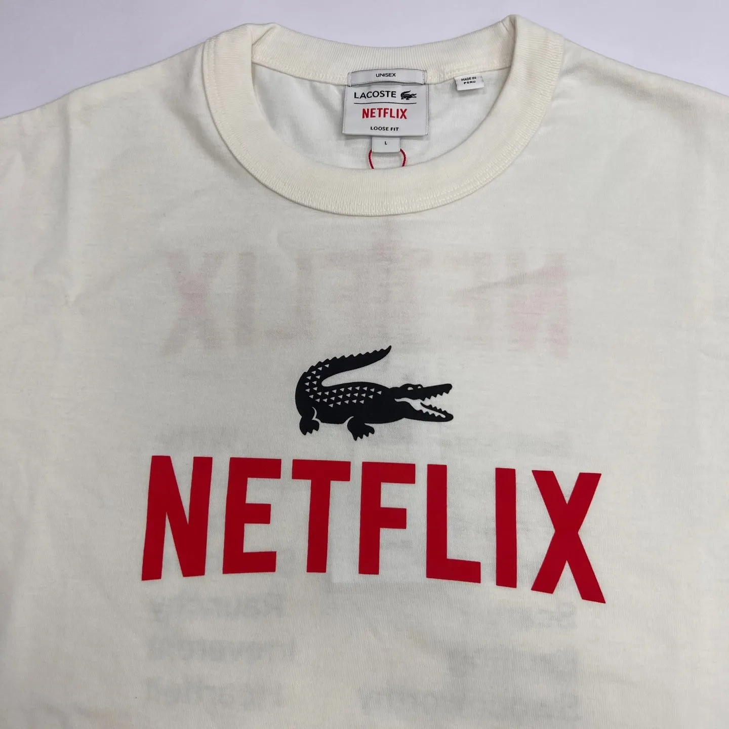 LACOSTE x NETFLIX Unisex Loose Fit Organic Cotton T-shirt