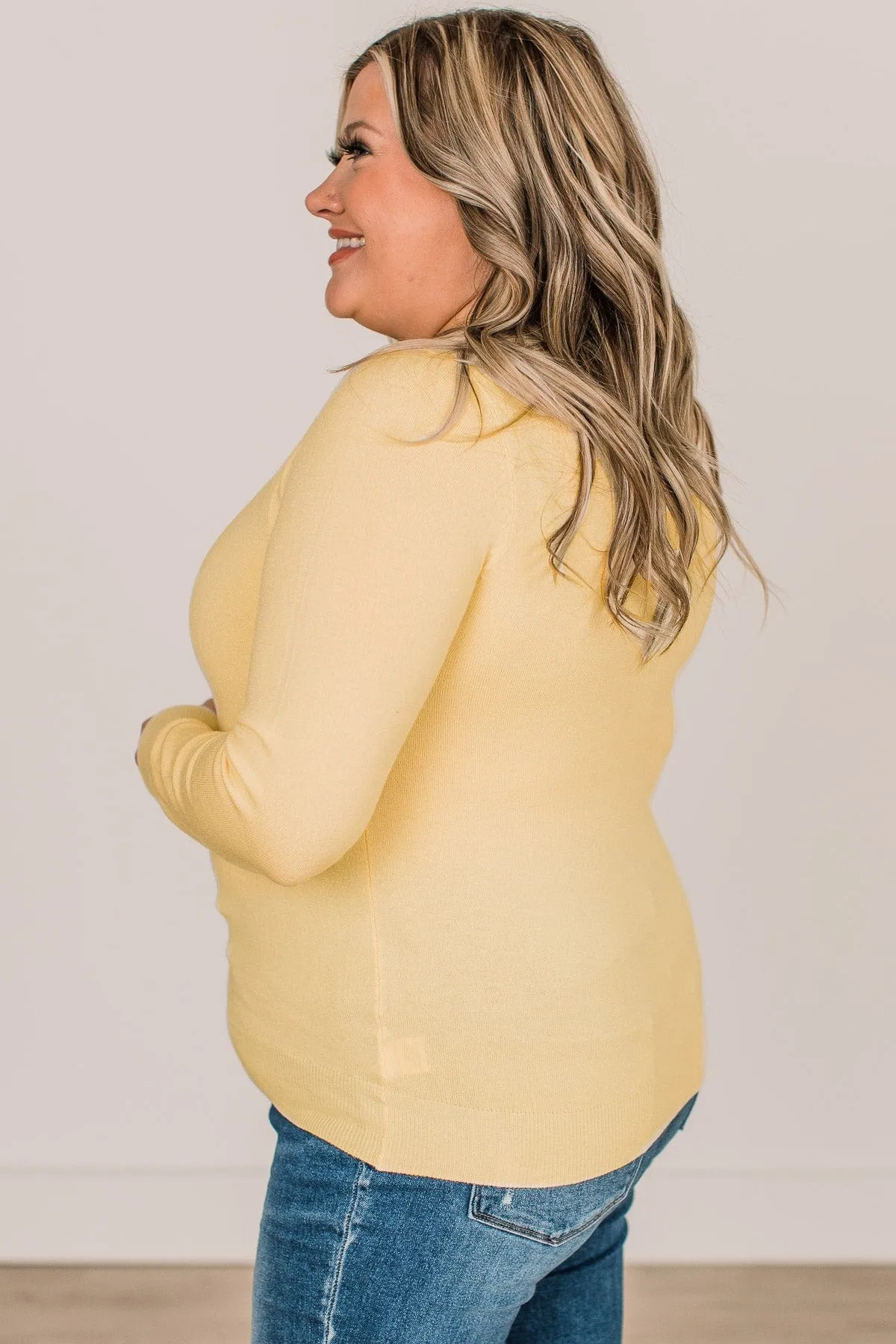 Lost In Your Love Knit Sweater- Light Yellow