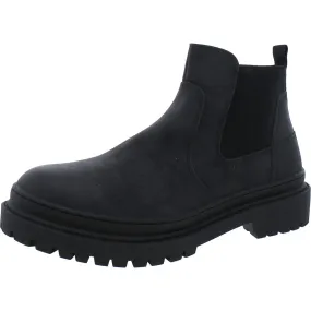 Madden Mens Kresto Faux Leather Ankle Chelsea Boots