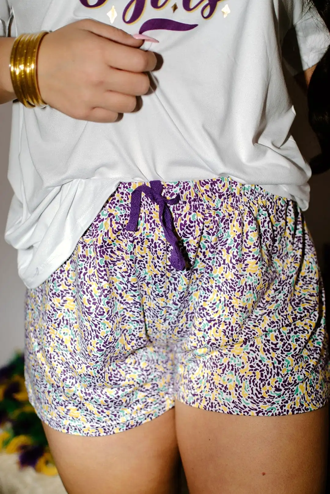 Mardi Gras PJ Short Set