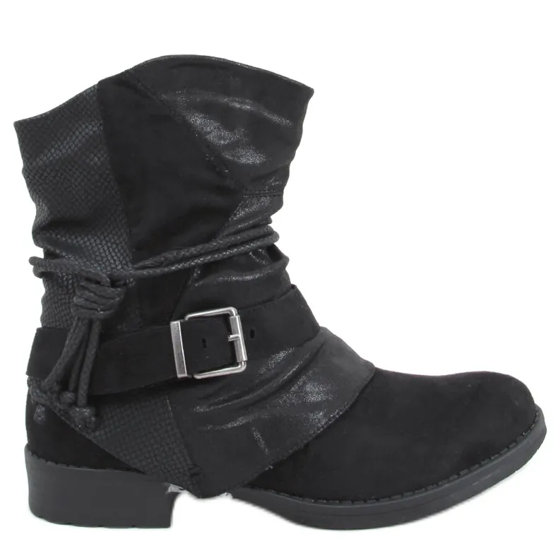 Medo Black military boots