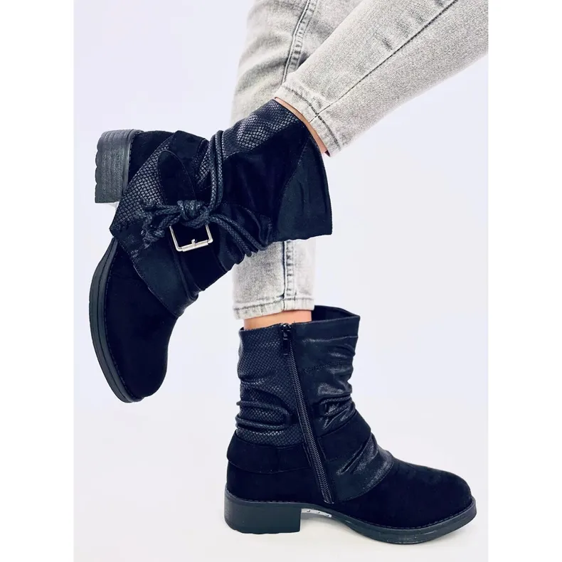 Medo Black military boots