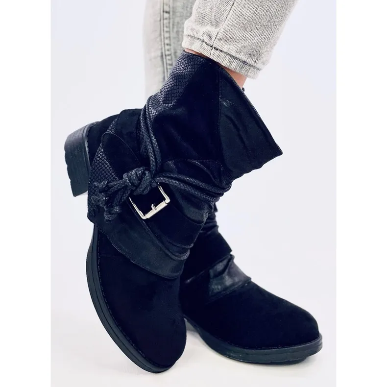 Medo Black military boots