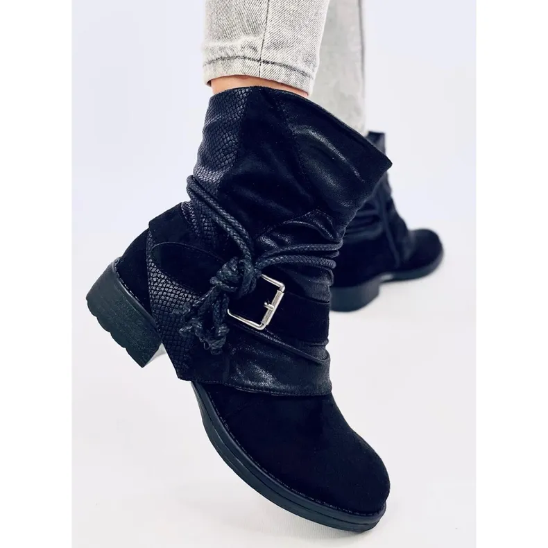 Medo Black military boots