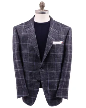 Navy and Light Blue Windowpane Sportcoat