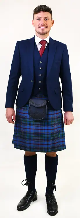 Navy barathea Argyll Jacket & Vest