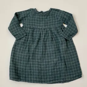 Nellie Quats Grey Check Linen Dress: 5-6 Years